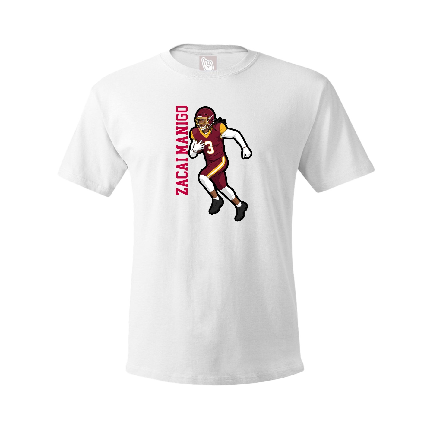 Tee — Name Vertical in White
