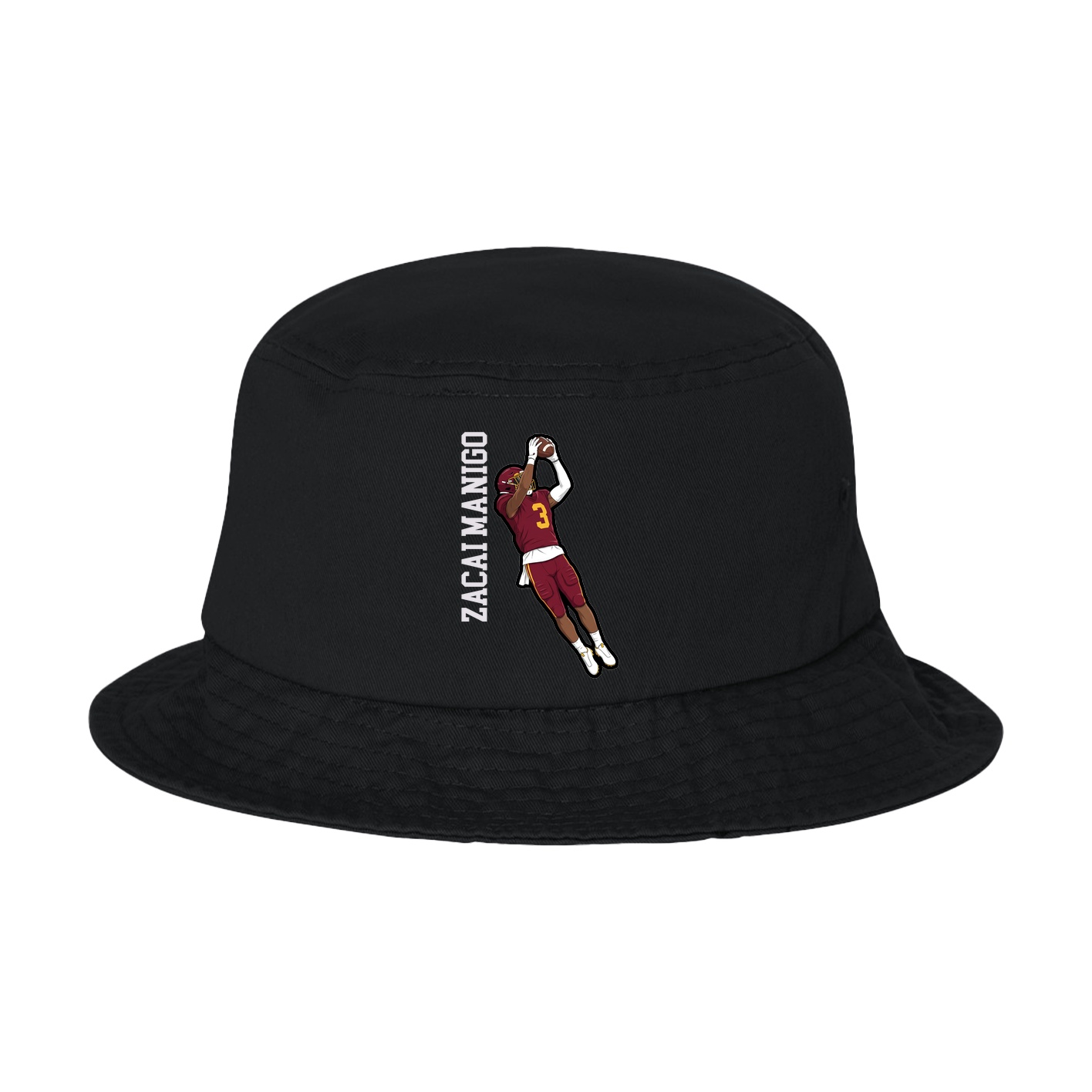 Bucket Cap — Name Vertical in Black