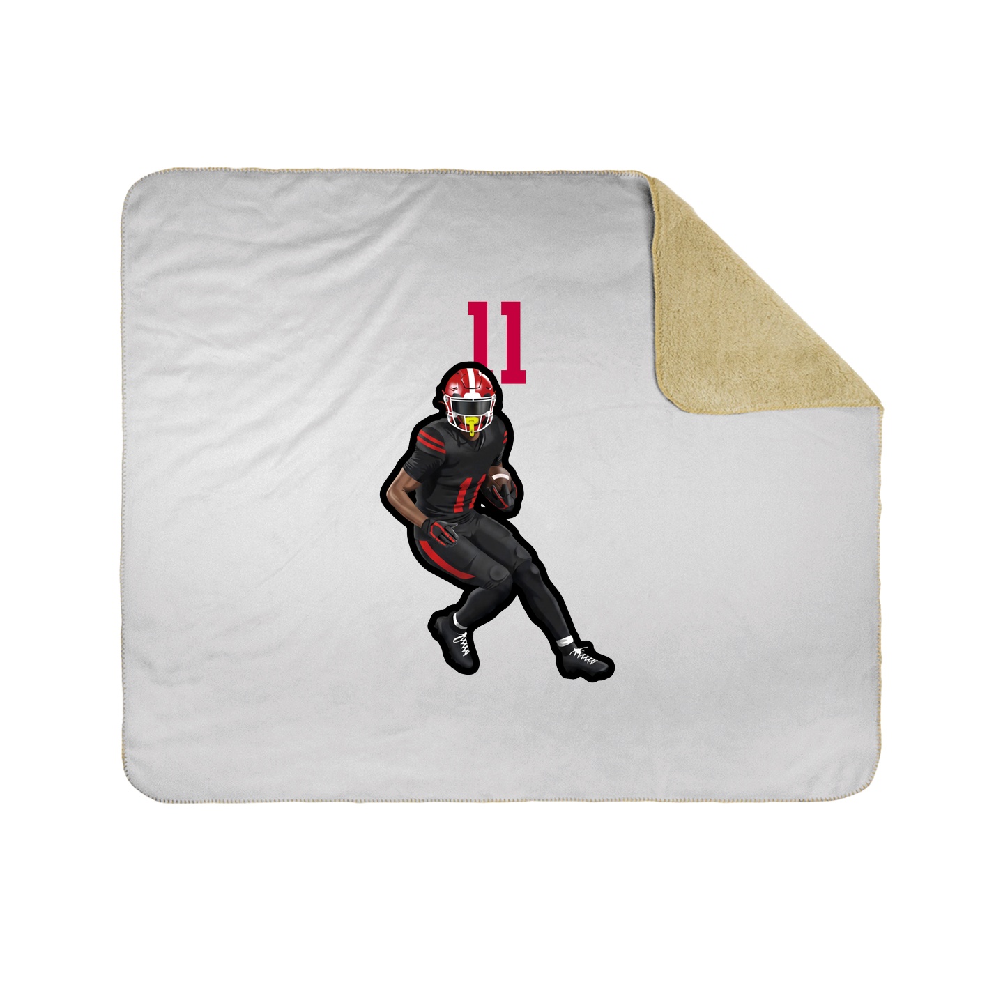Throw Blanket — Number Top in White