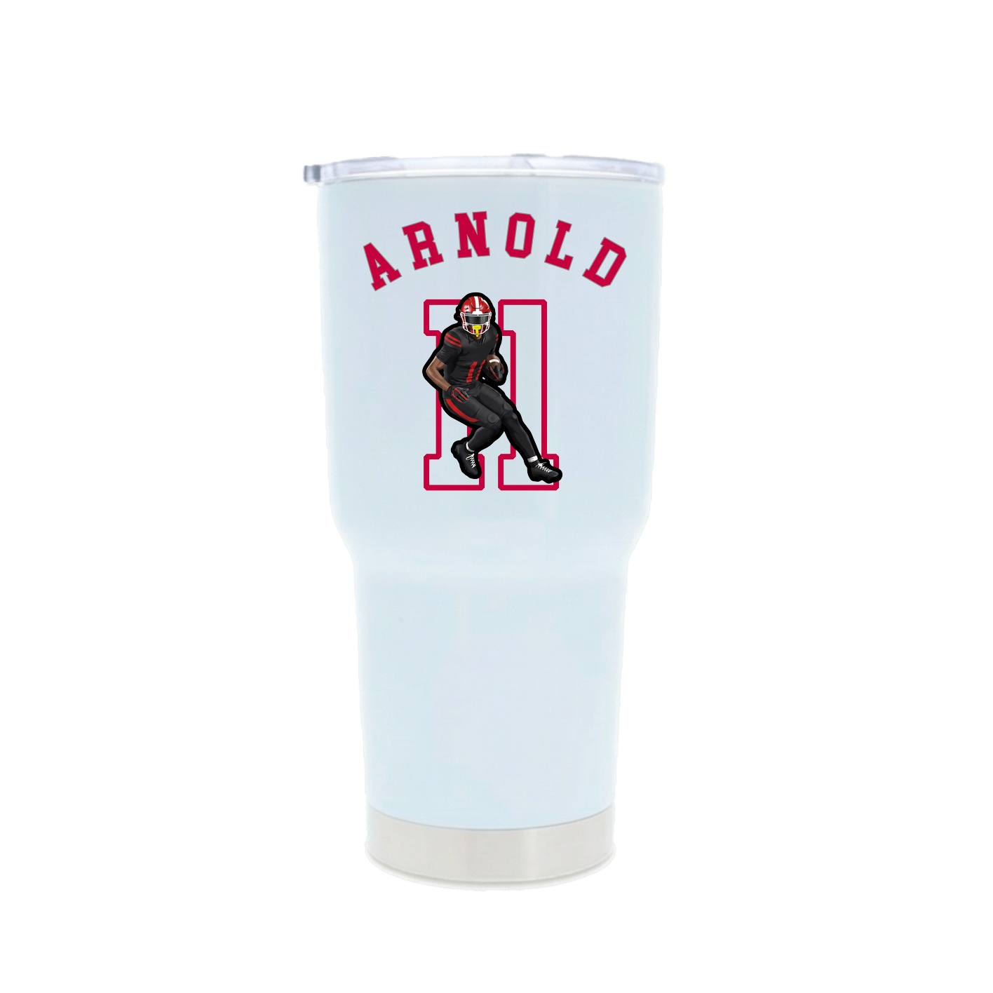 30oz Stainless Steel Tumbler — Shirsey Arch in White