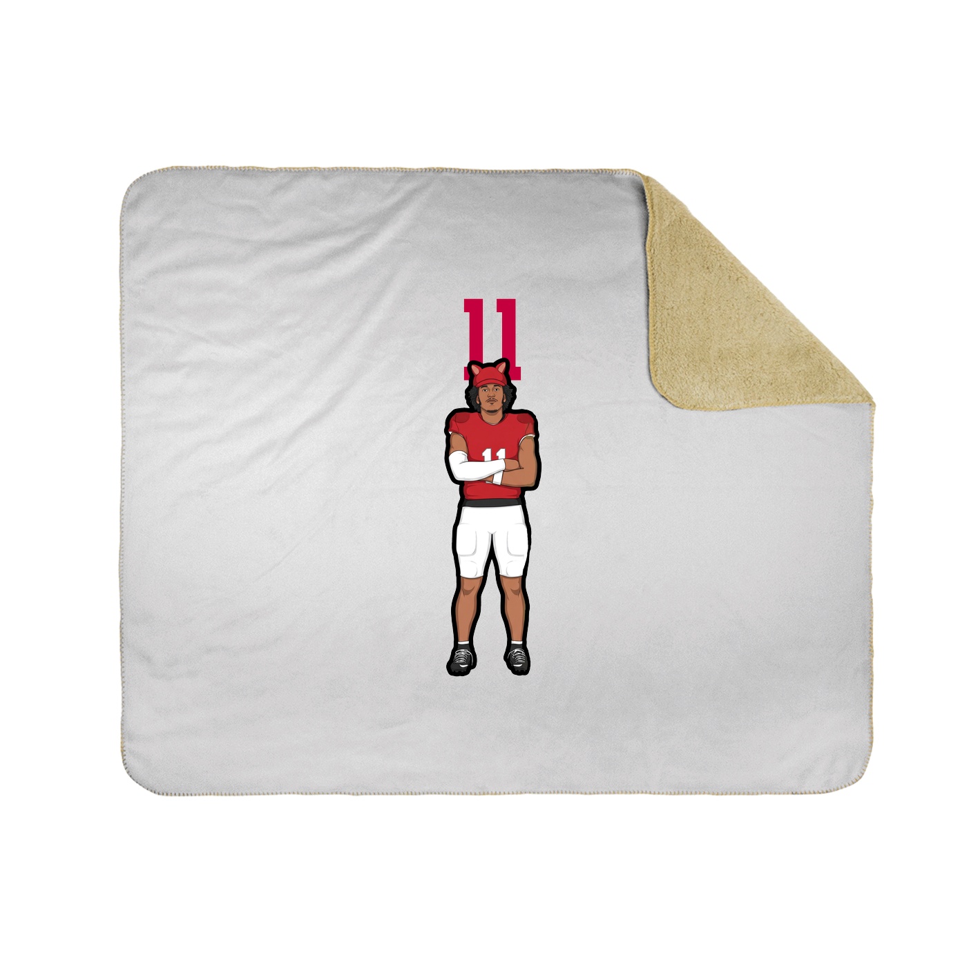 Throw Blanket — Number Top in White