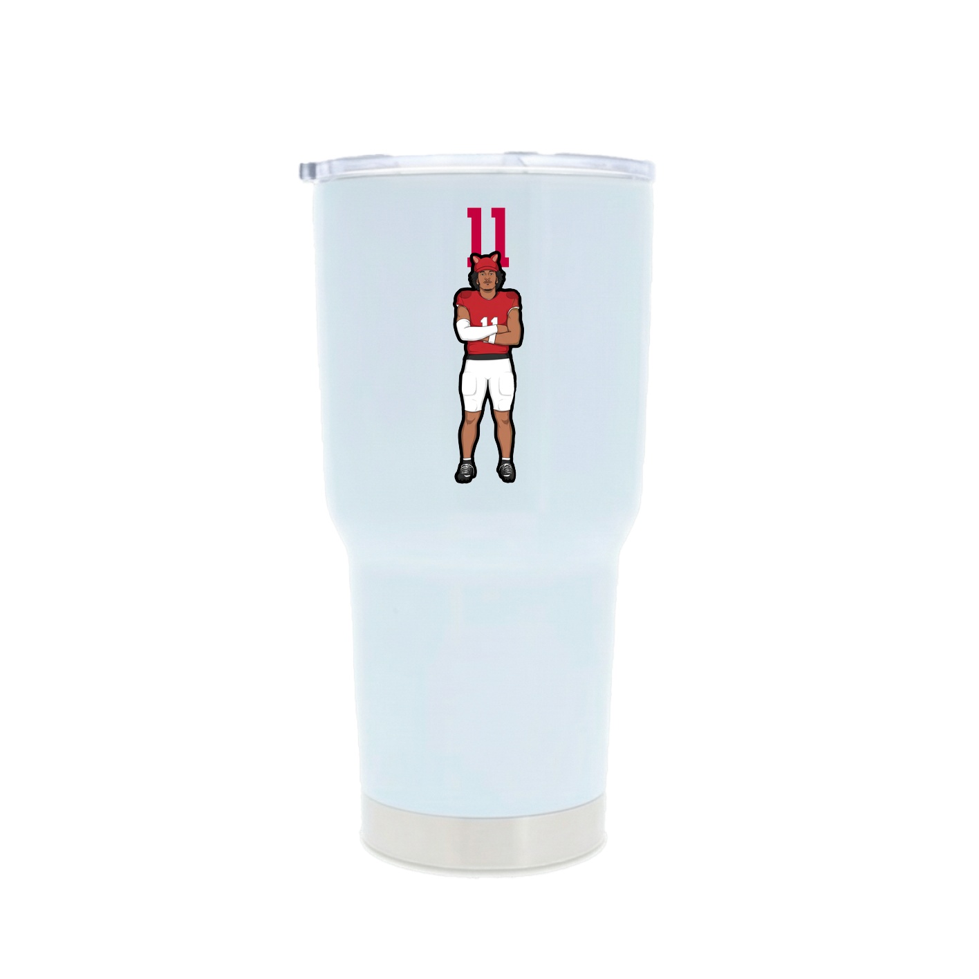 30oz Stainless Steel Tumbler — Number Top in White