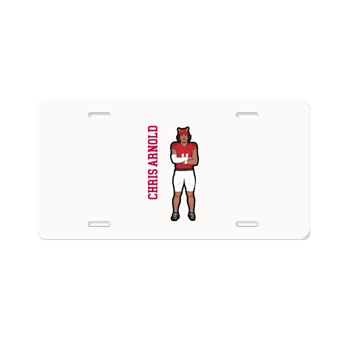License Plate — Name Vertical in Classic