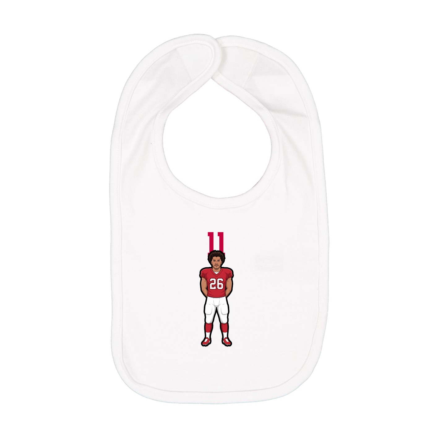 Infant Bib — Number Top in White