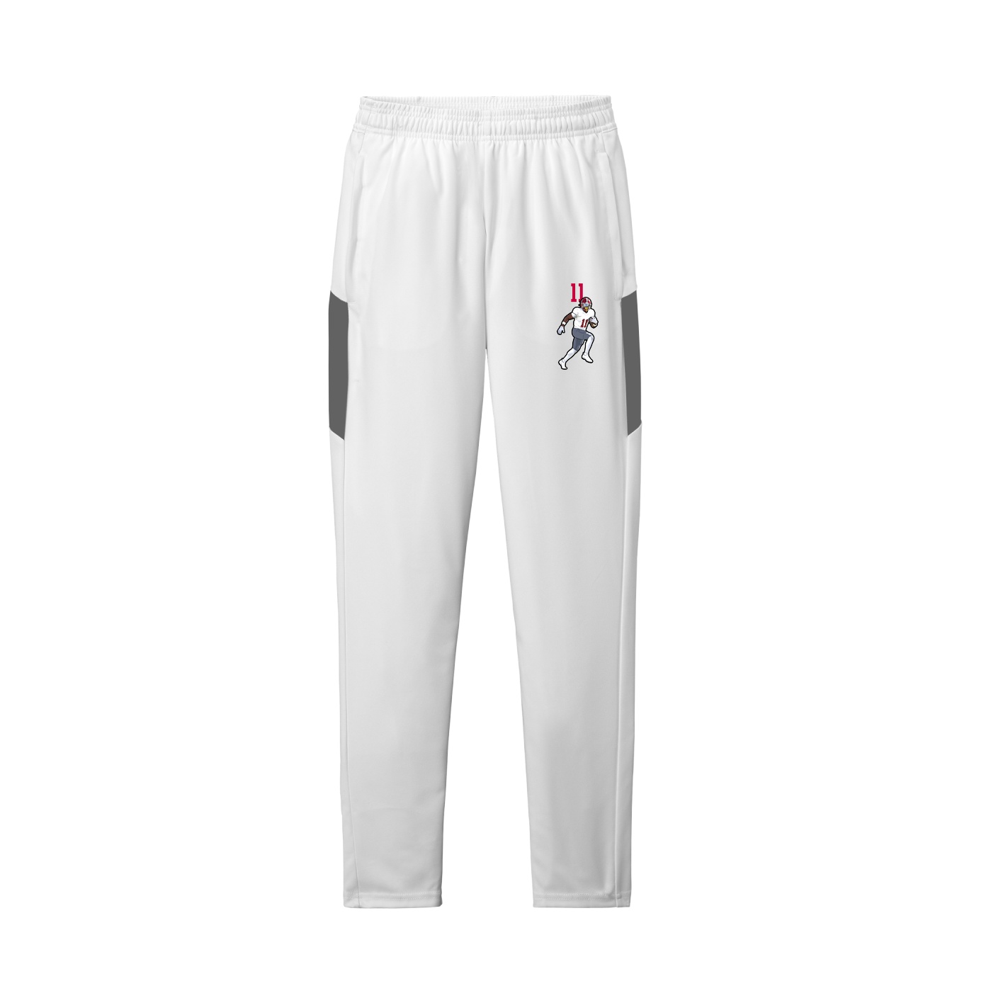 Team Travel Pant — Number Top in White/Grey