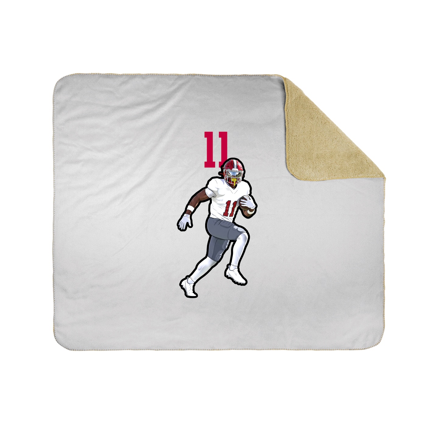 Throw Blanket — Number Top in White