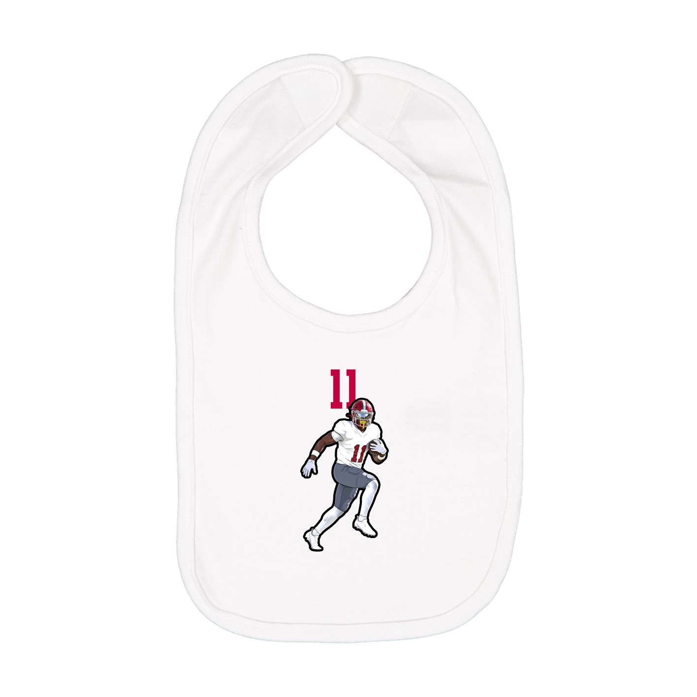 Infant Bib — Number Top in White
