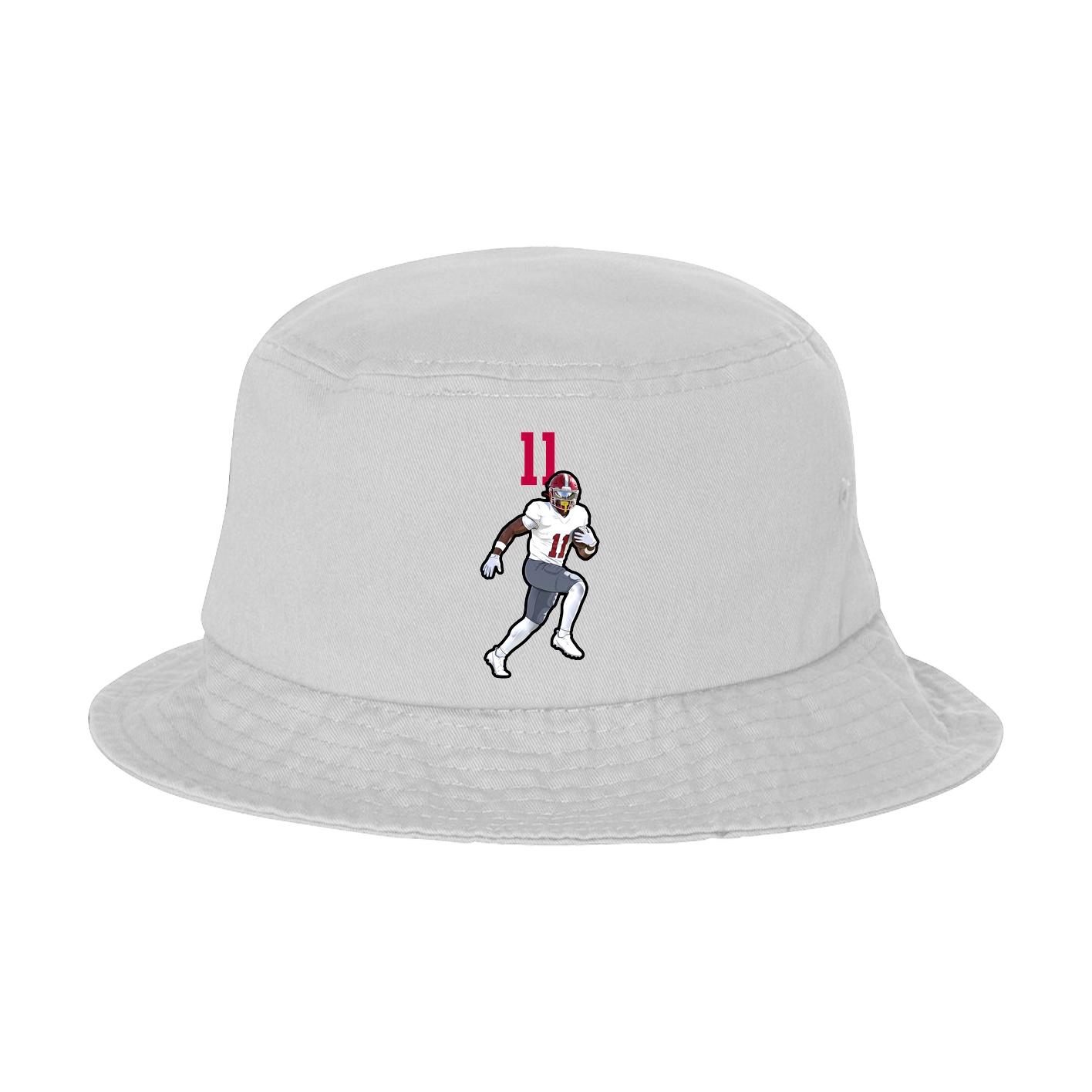 Bucket Cap — Number Top in White