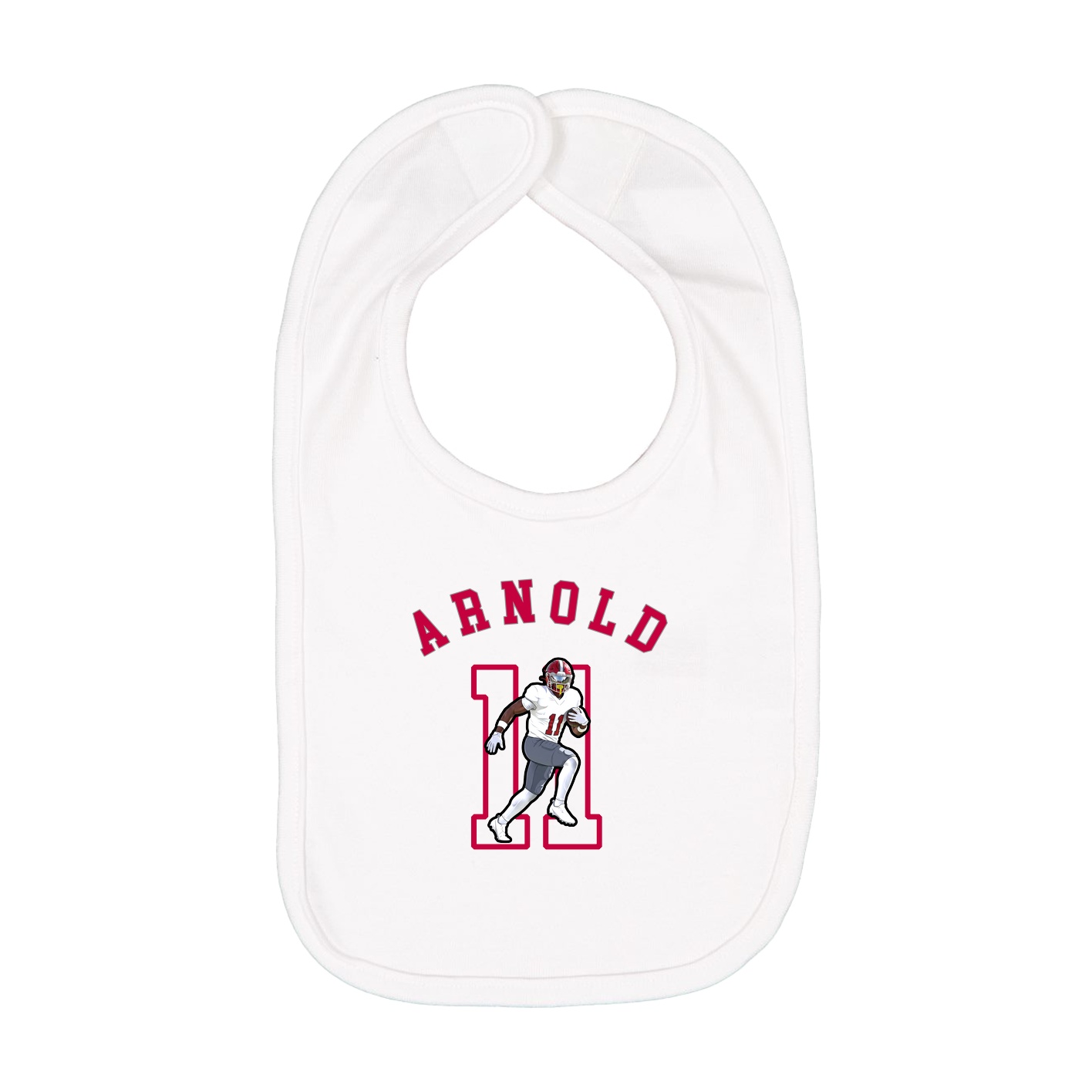 Infant Bib — Shirsey Arch in White