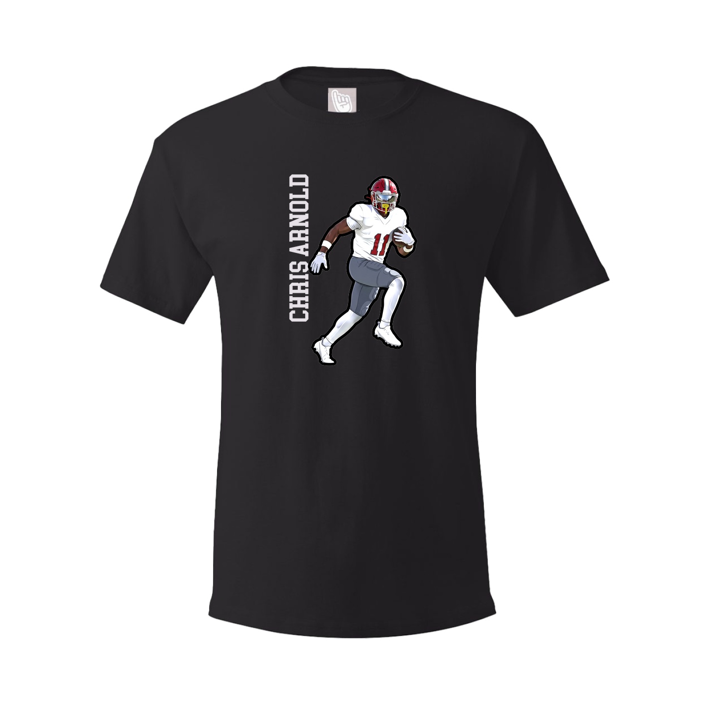 Youth Tee — Name Vertical in Black