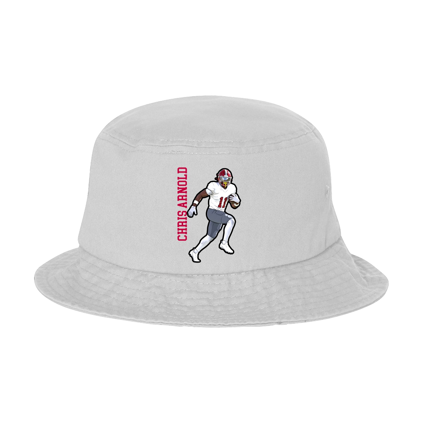 Bucket Cap — Name Vertical in White