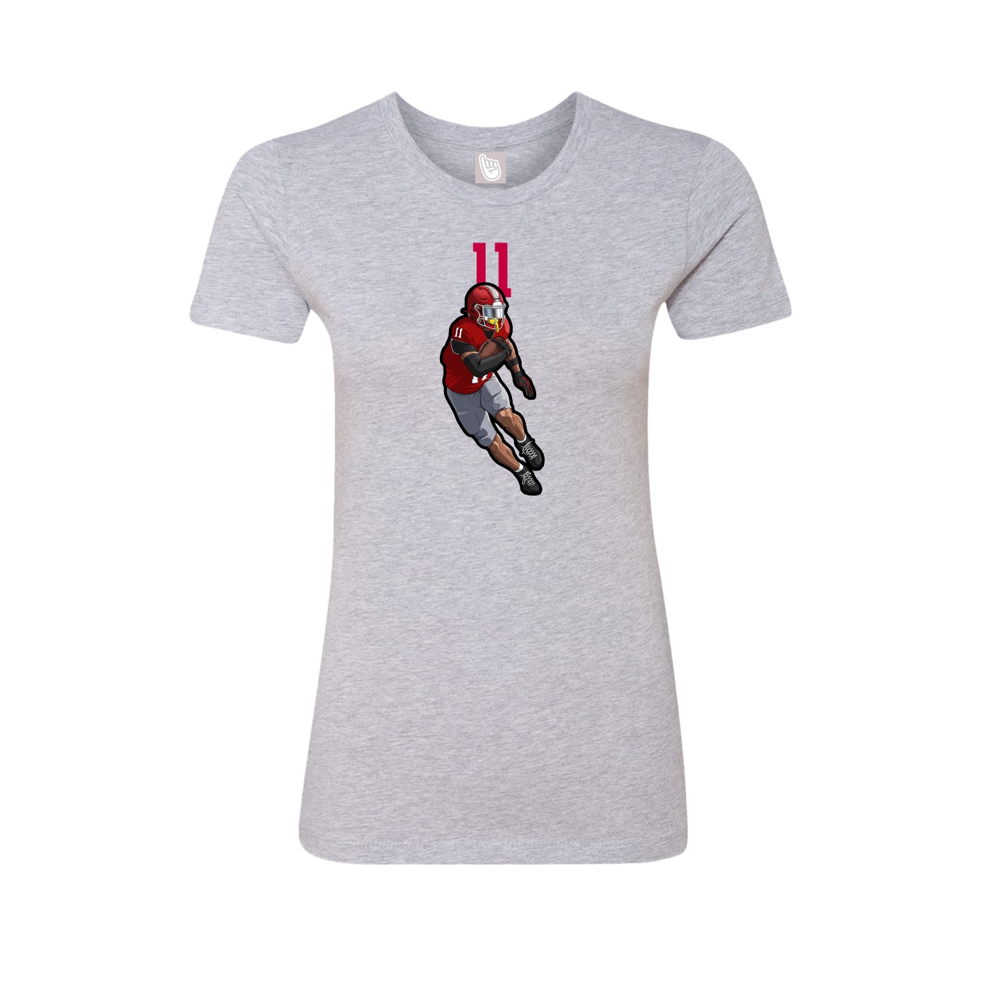 Womens Tee — Number Top in Grey