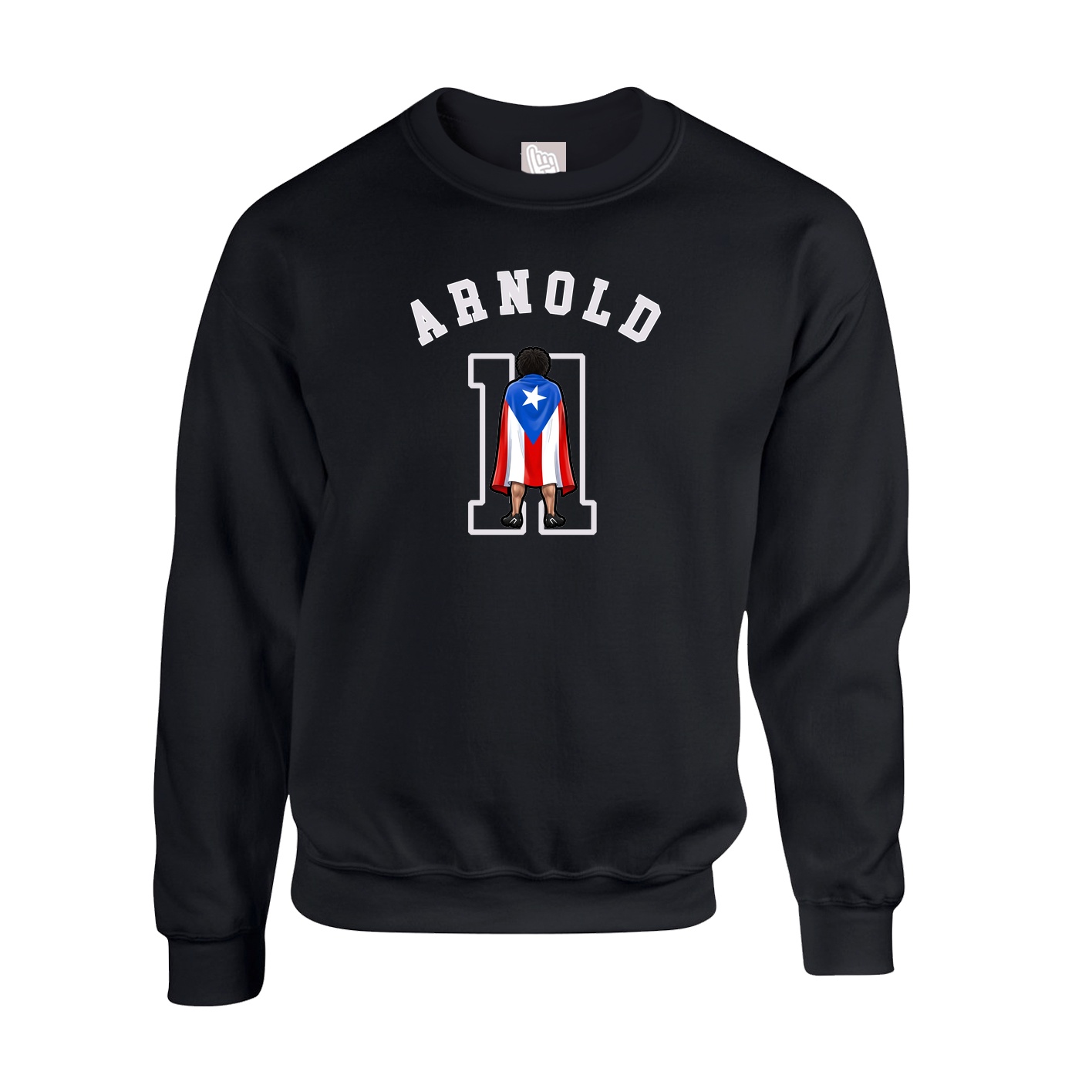 Fleece Crew — Shirsey Arch in Black