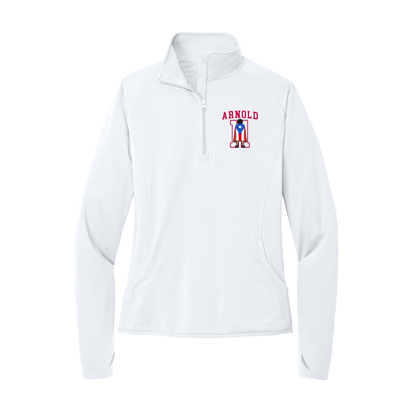 Women's Q-Zip Pullover — Shirsey in White