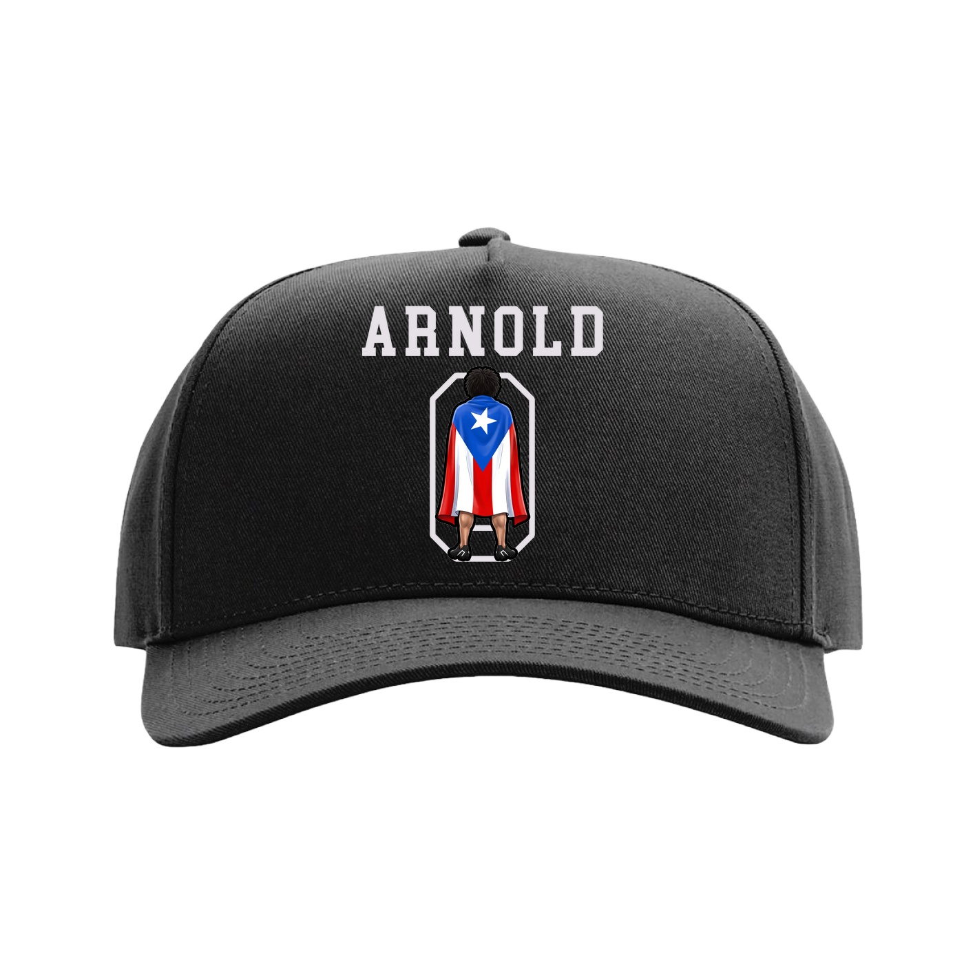 Full Fabric Five-Panel Champ Cap — Shirsey in Black