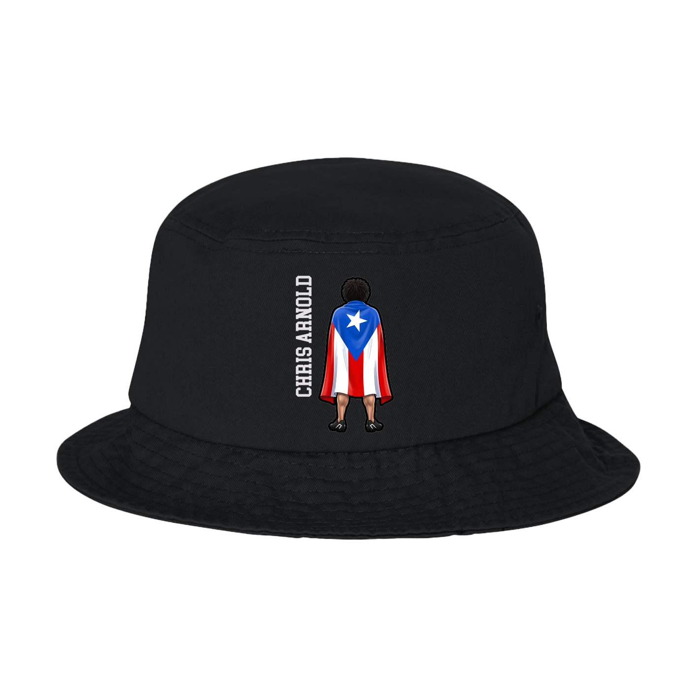 Bucket Cap — Name Vertical in Black