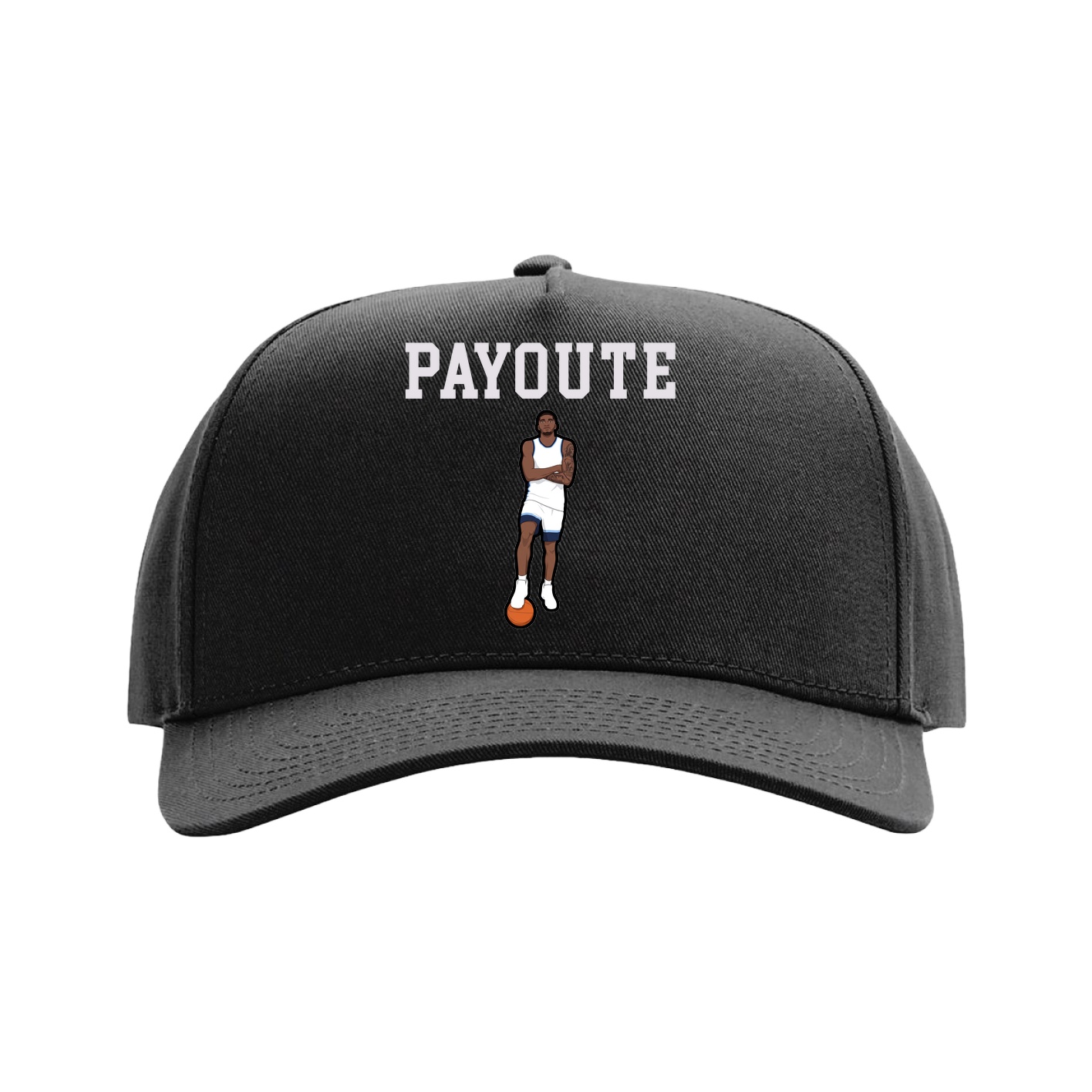 Full Fabric Five-Panel Champ Cap — Shirsey in Black