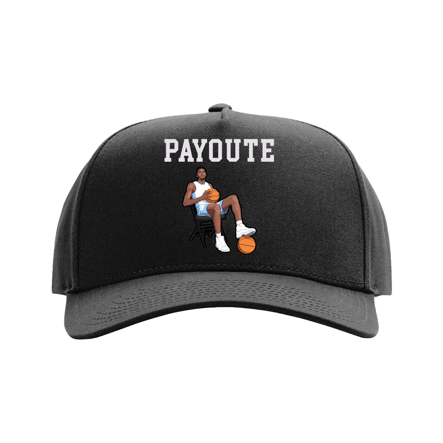 Full Fabric Five-Panel Champ Cap — Shirsey in Black