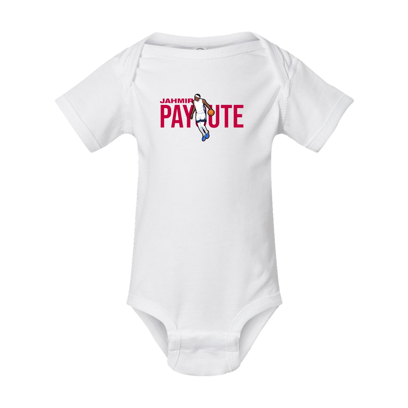 Baby Onesie — Player Name in White