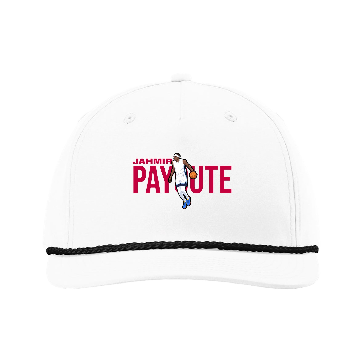 Five-Panel Classic Rope Cap — Player Name in White