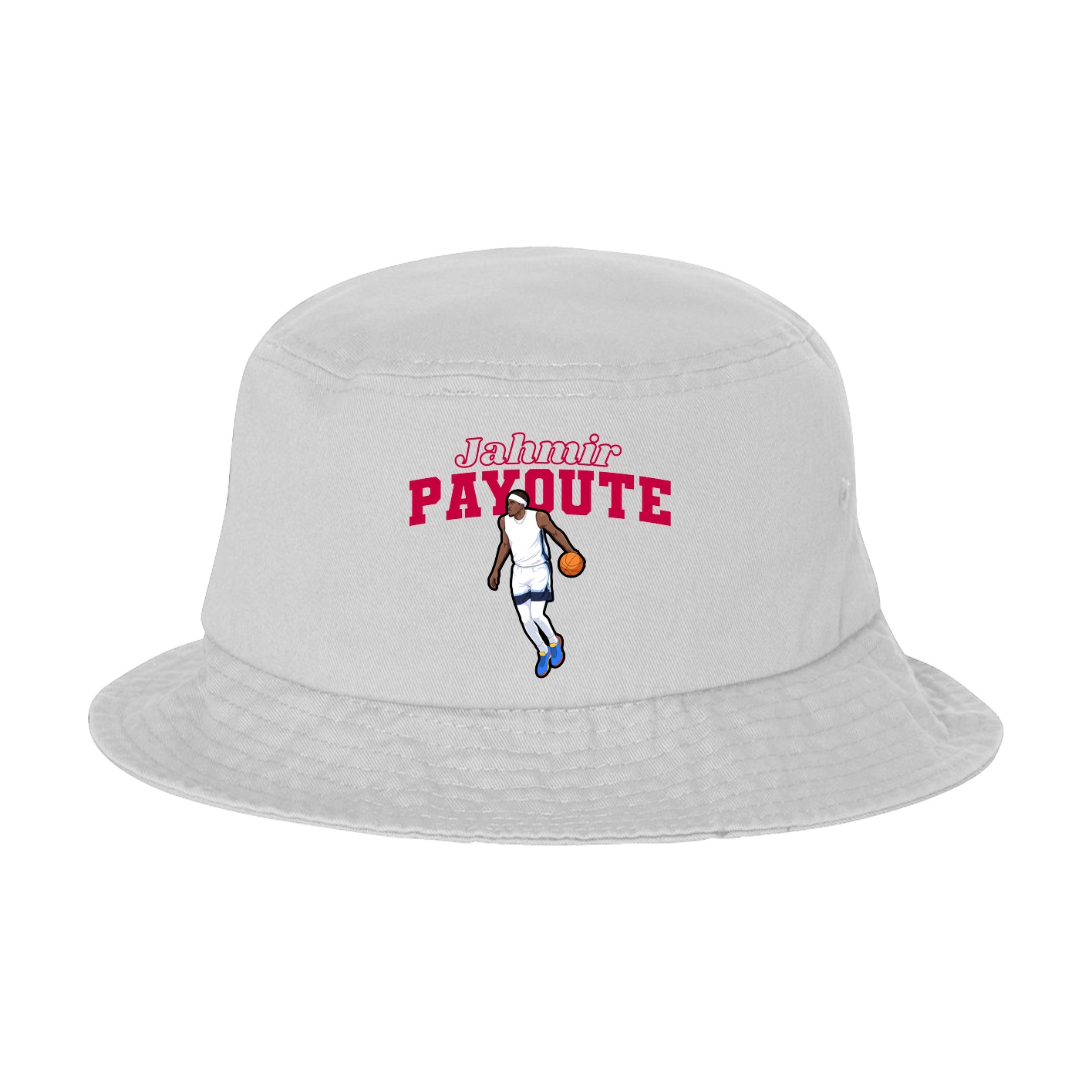 Bucket Cap — Name Arch in White