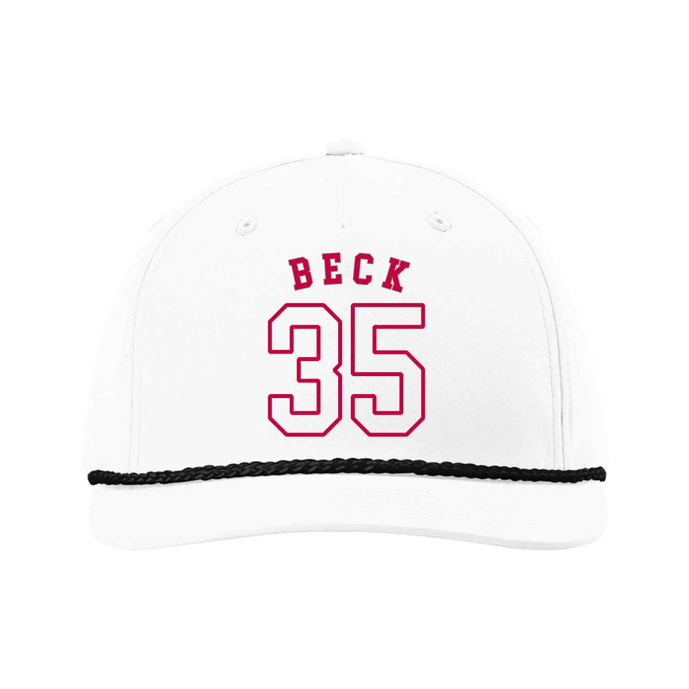 Five-Panel Classic Rope Cap — Shirsey Arch in White