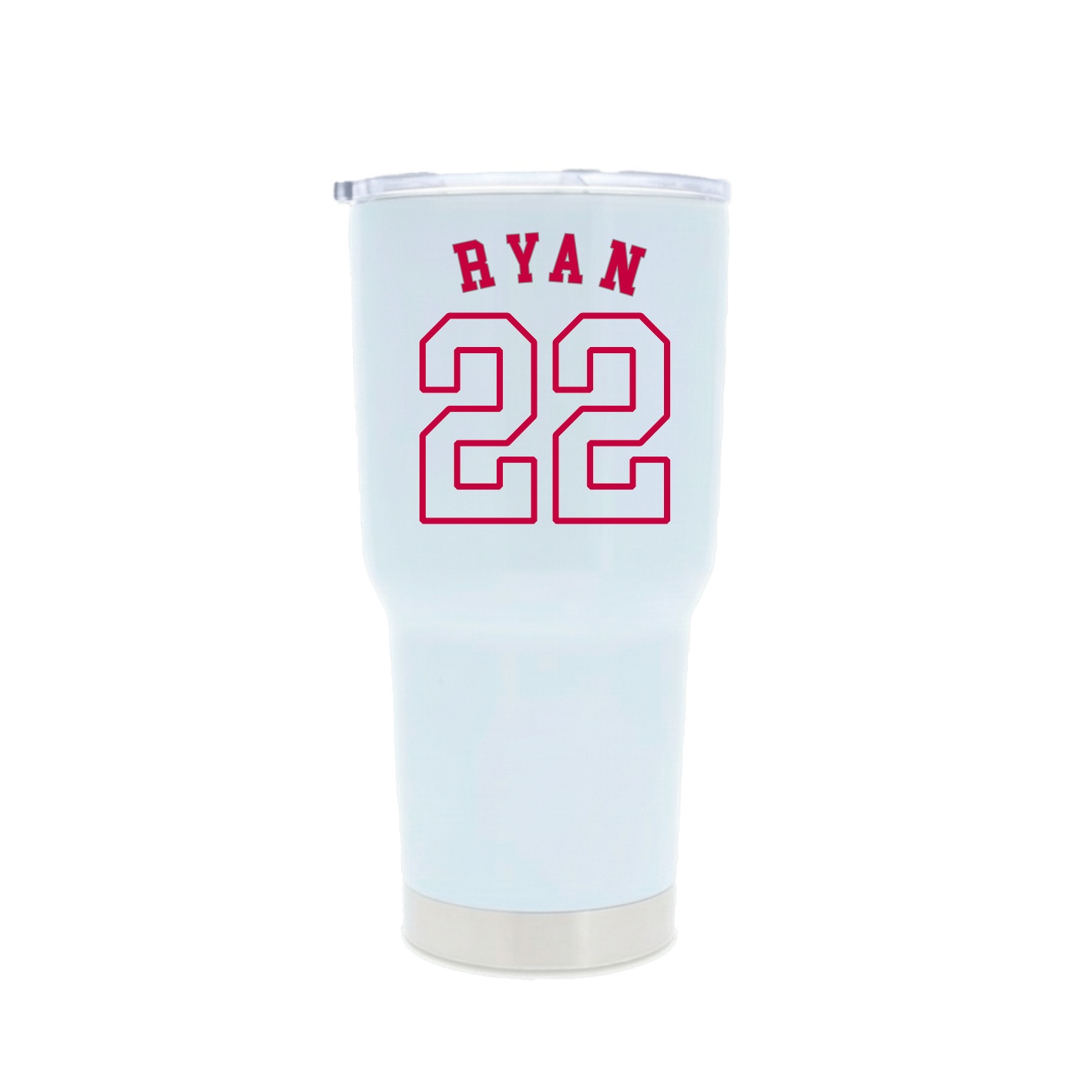 30oz Stainless Steel Tumbler — Shirsey Arch in White