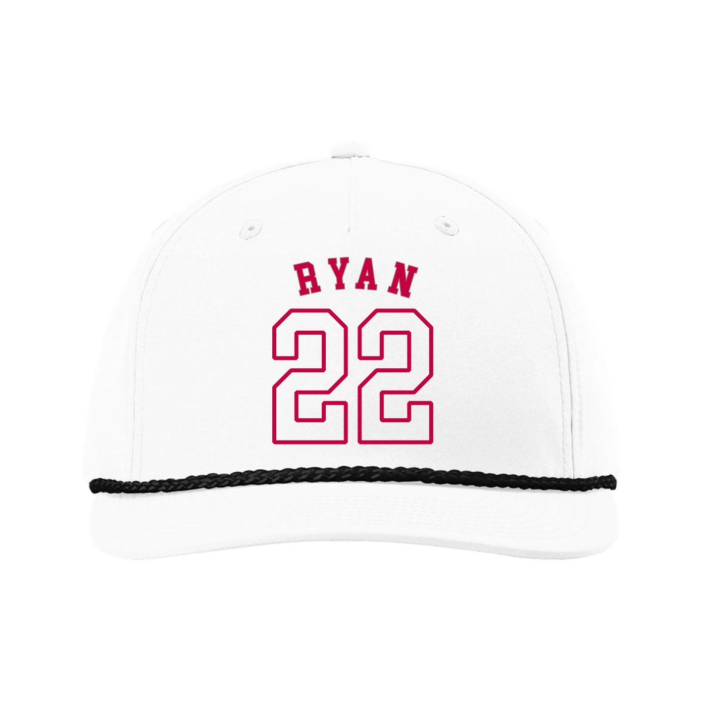 Five-Panel Classic Rope Cap — Shirsey Arch in White