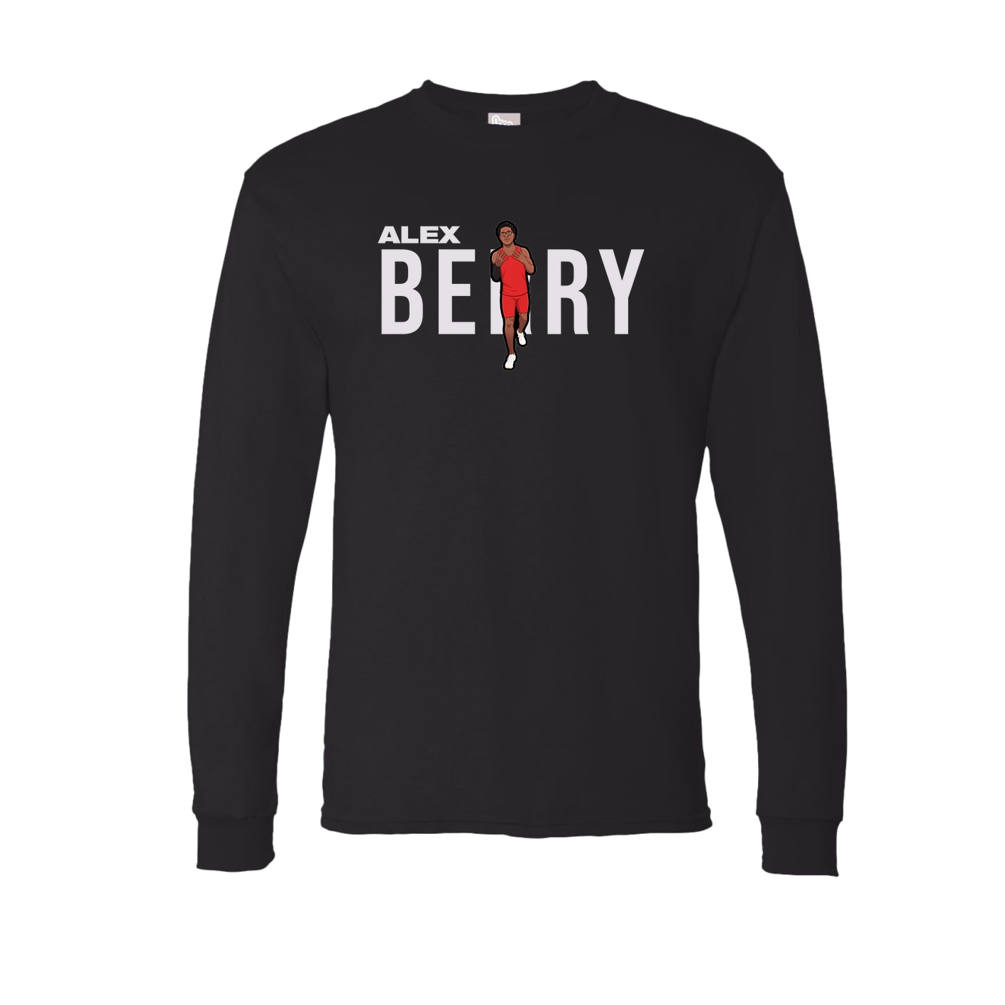 Long Sleeve Tee — Player Name in Black