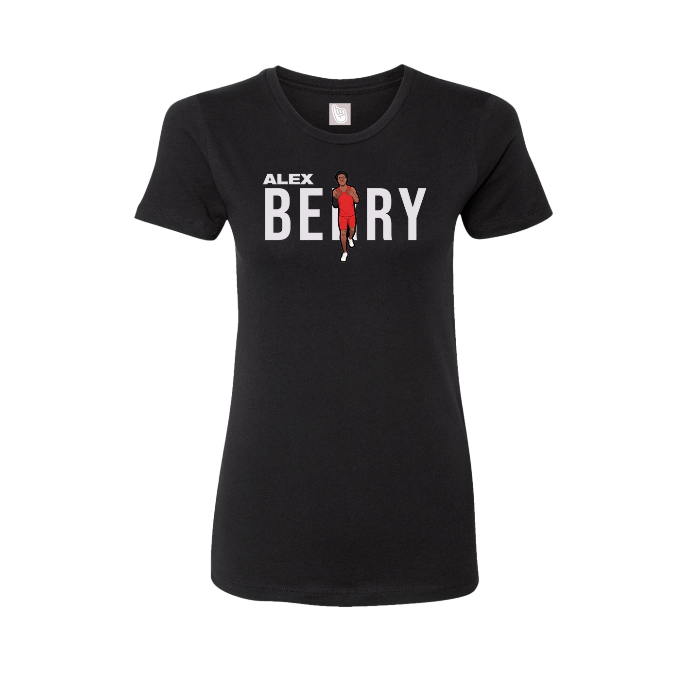 Fitted Women's Tee — Player Name in Black