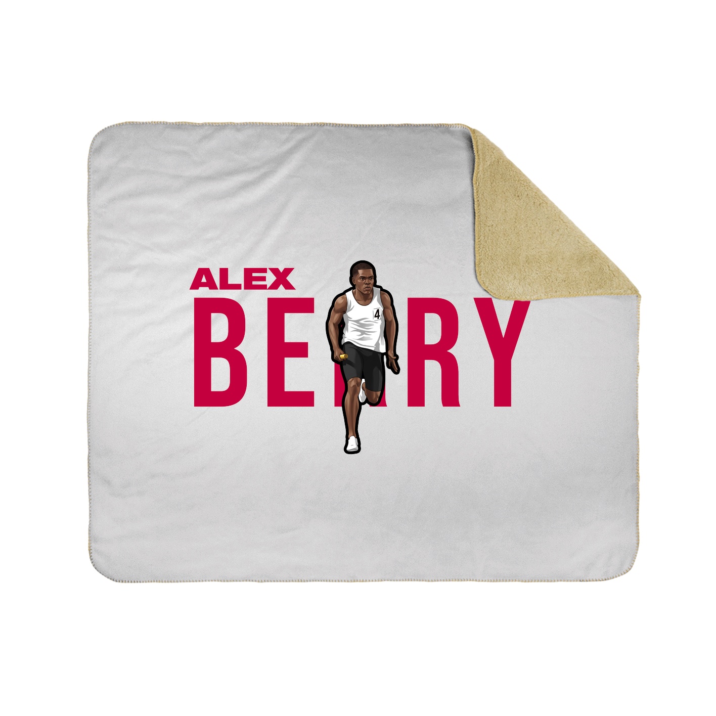 Throw Blanket — Player Name in White