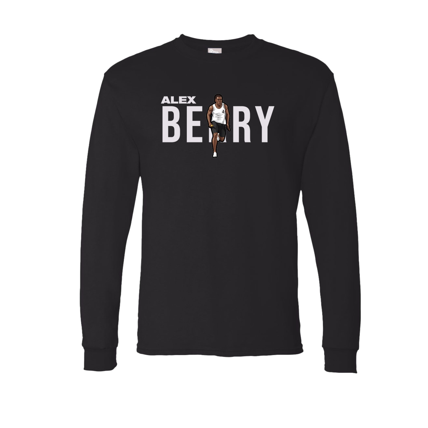 Long Sleeve Tee — Player Name in Black