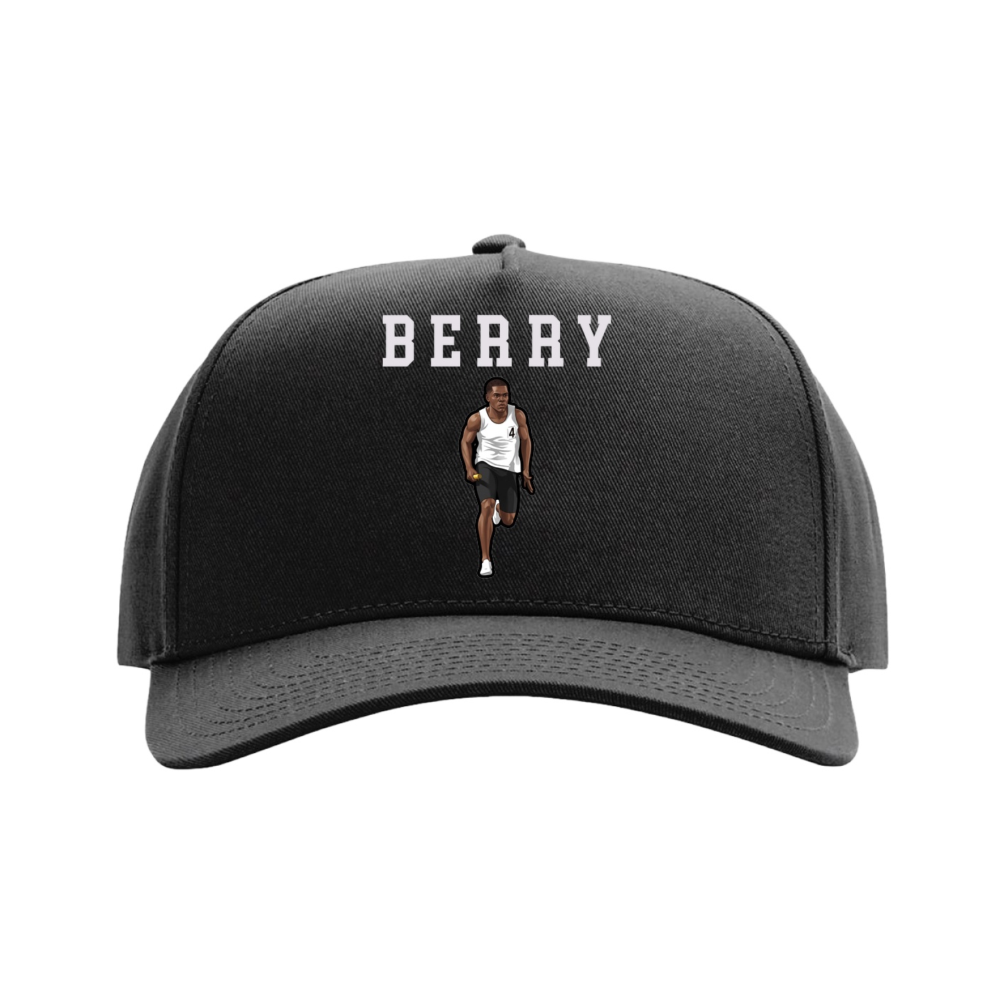 Full Fabric Five-Panel Champ Cap — Shirsey in Black