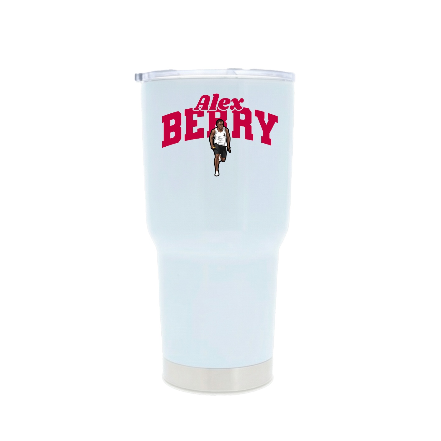 30oz Stainless Steel Tumbler — Signature Arch in White