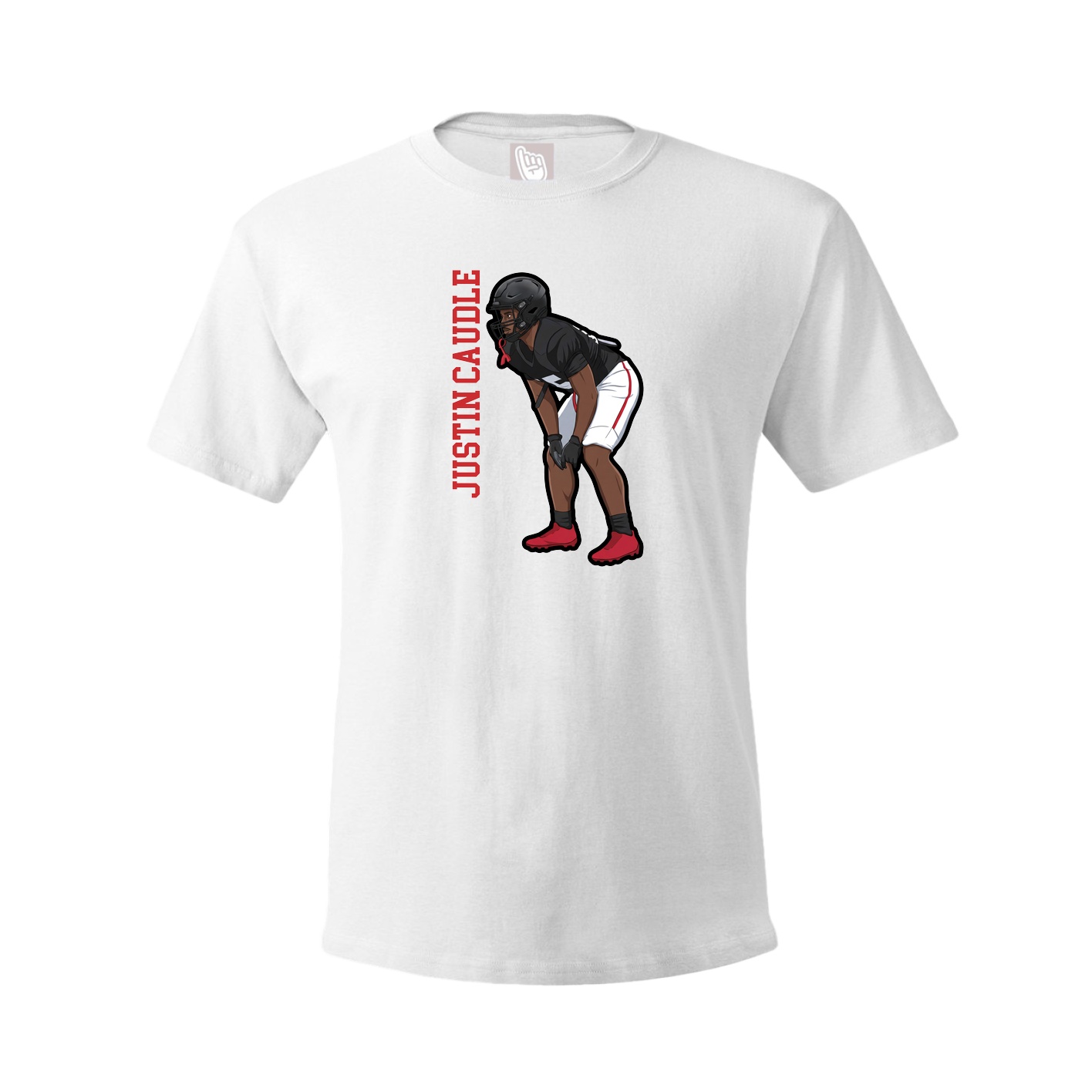 Tee — Name Vertical in White