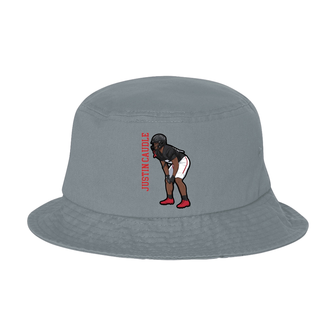 Bucket Cap — Name Vertical in Grey