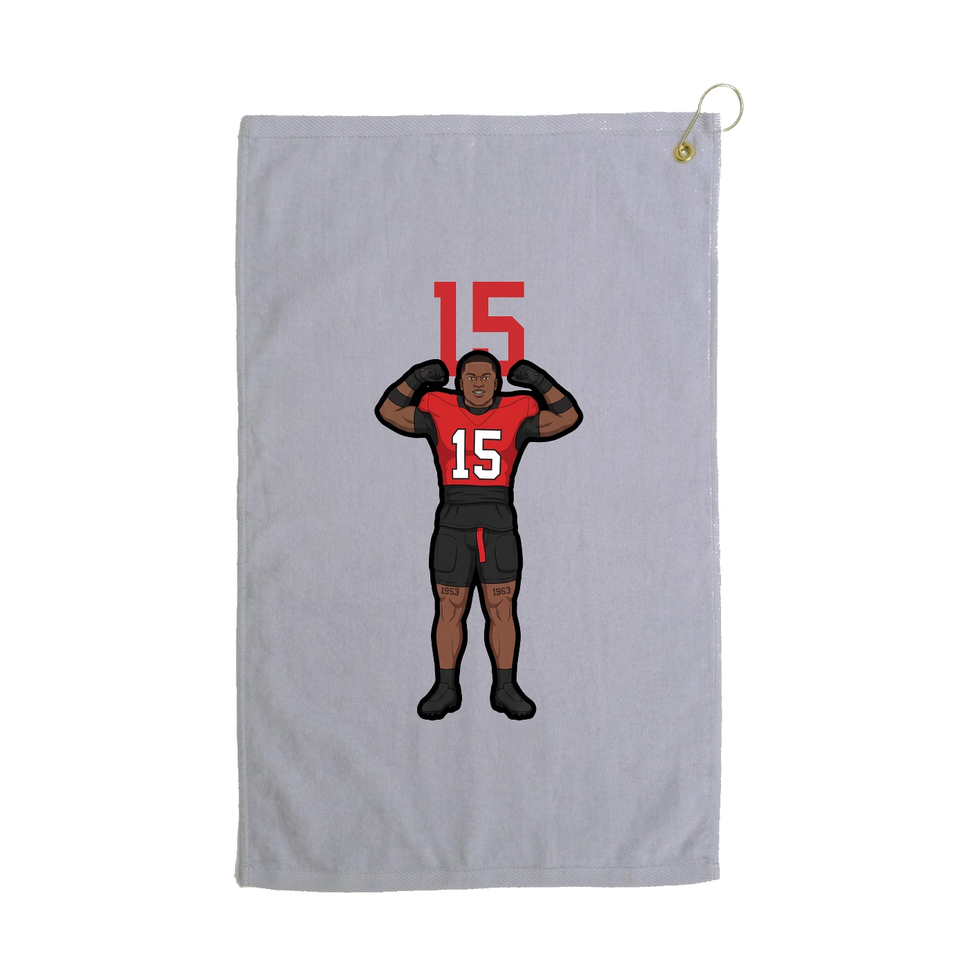 Golf Towel — Number Top in Grey