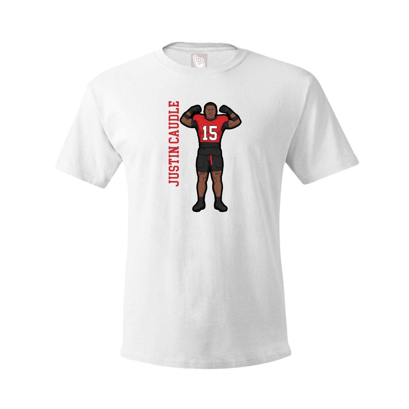 Youth Tee — Name Vertical in White