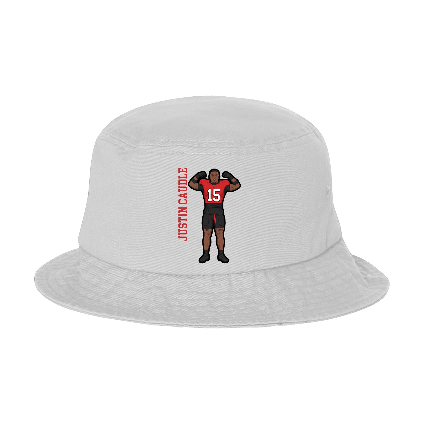 Bucket Cap — Name Vertical in White