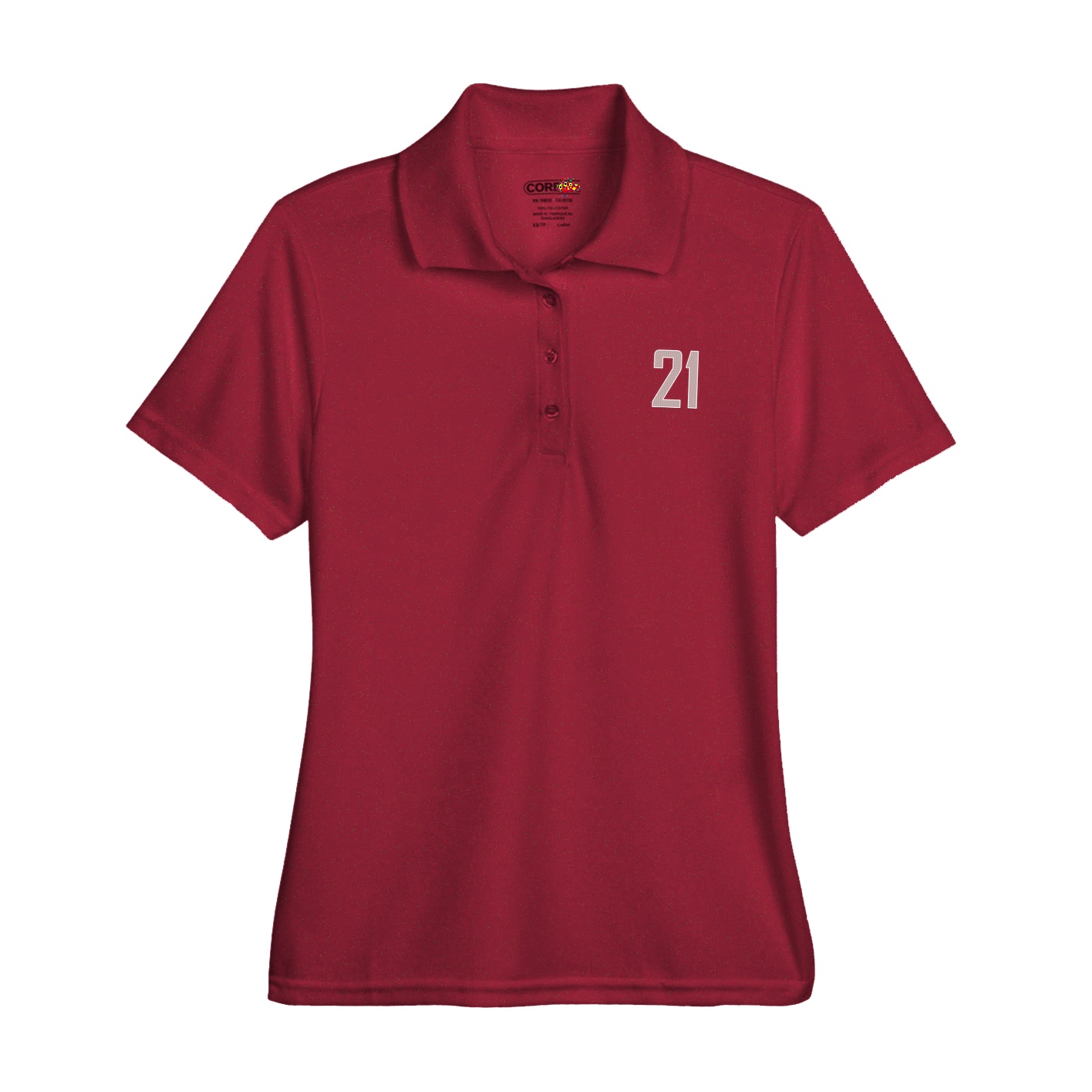 Womens Performance Polo — Front Shirsy in Red
