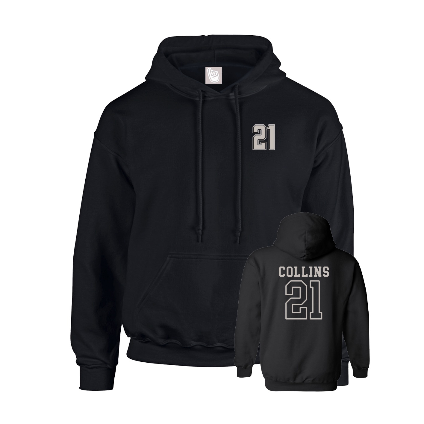 Youth Hoodie — Chest Back in Black
