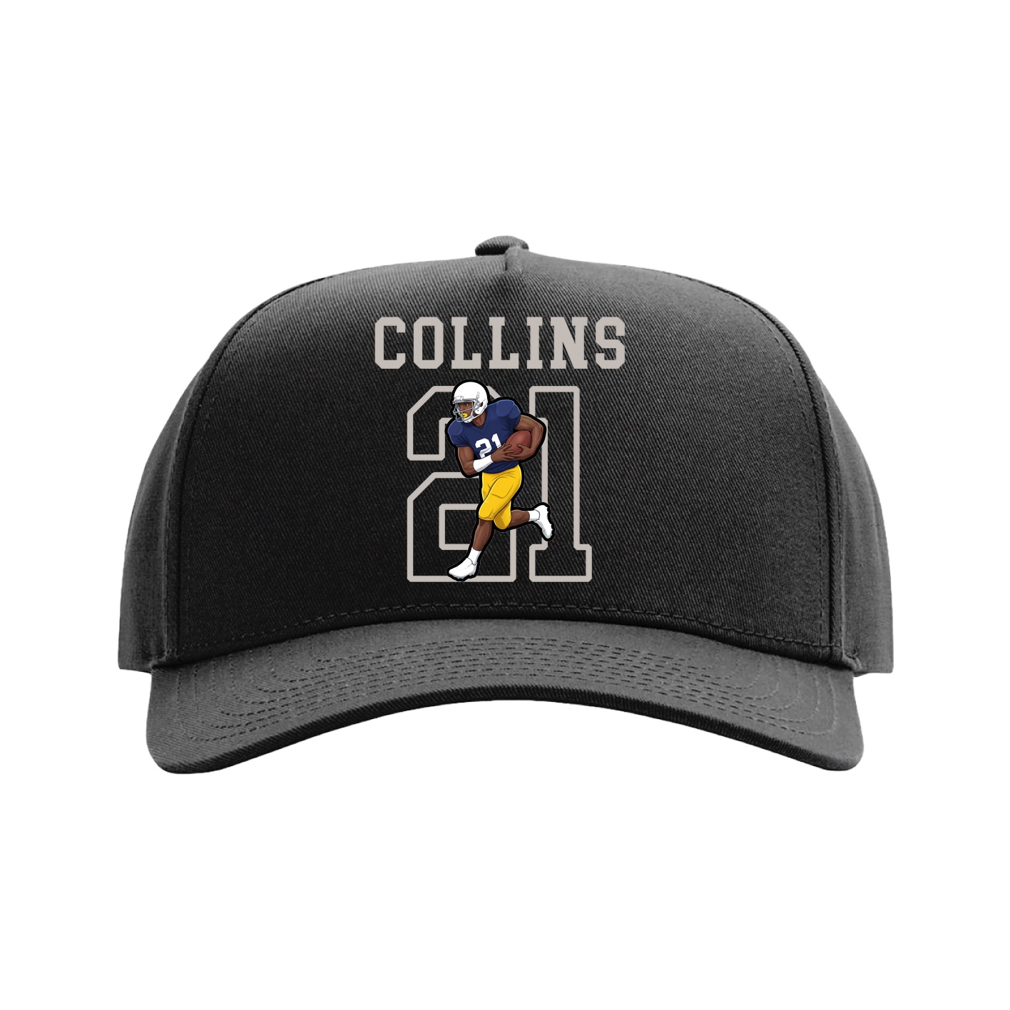 Full Fabric Five-Panel Champ Cap — Shirsey in Black