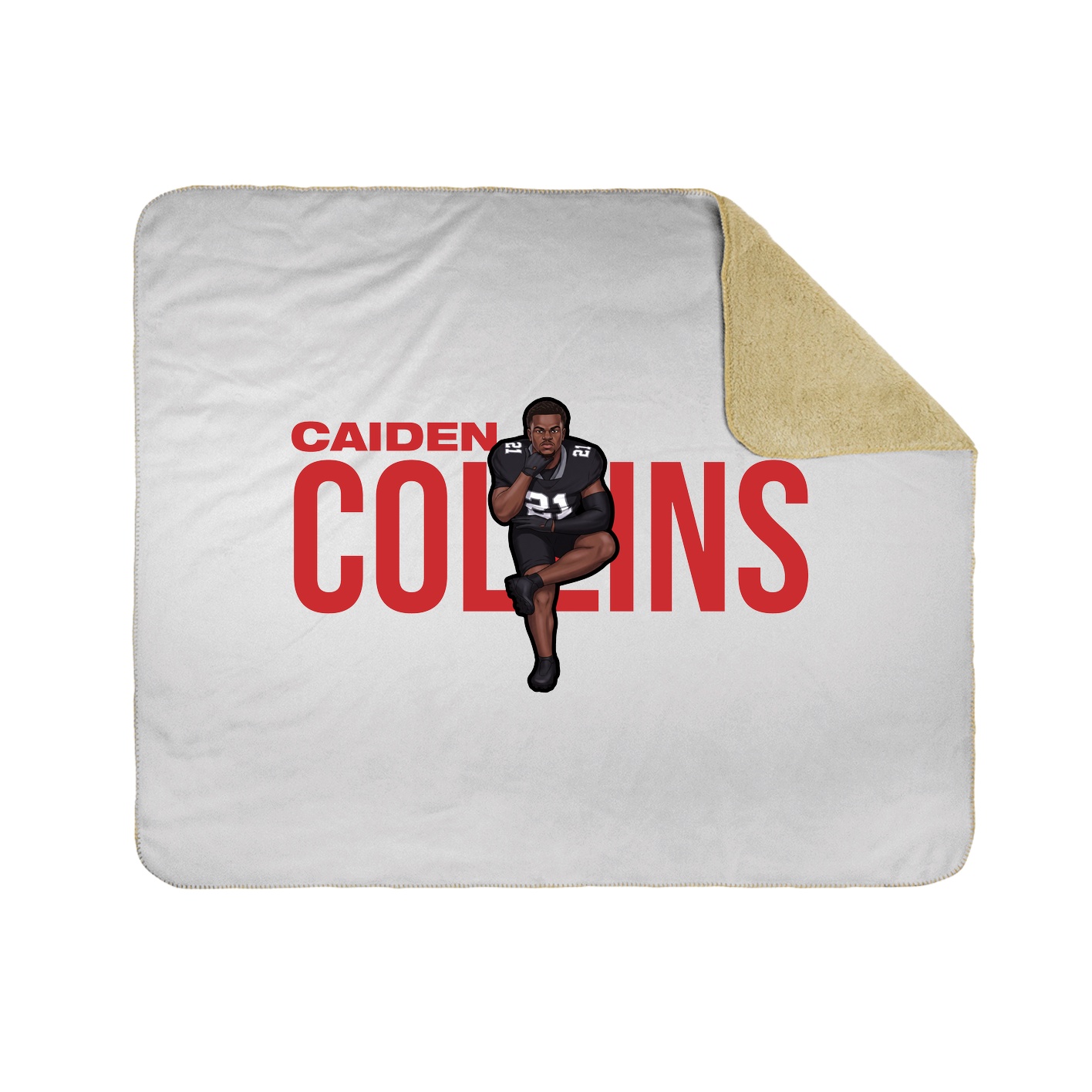 Throw Blanket — Player Name in White