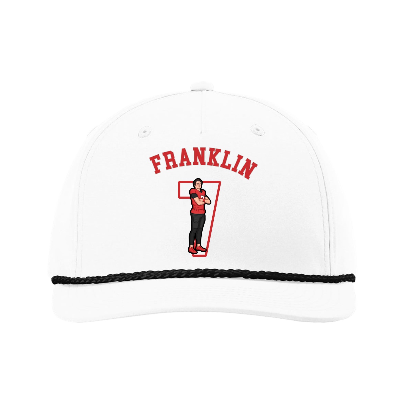Five-Panel Classic Rope Cap — Shirsey Arch in White