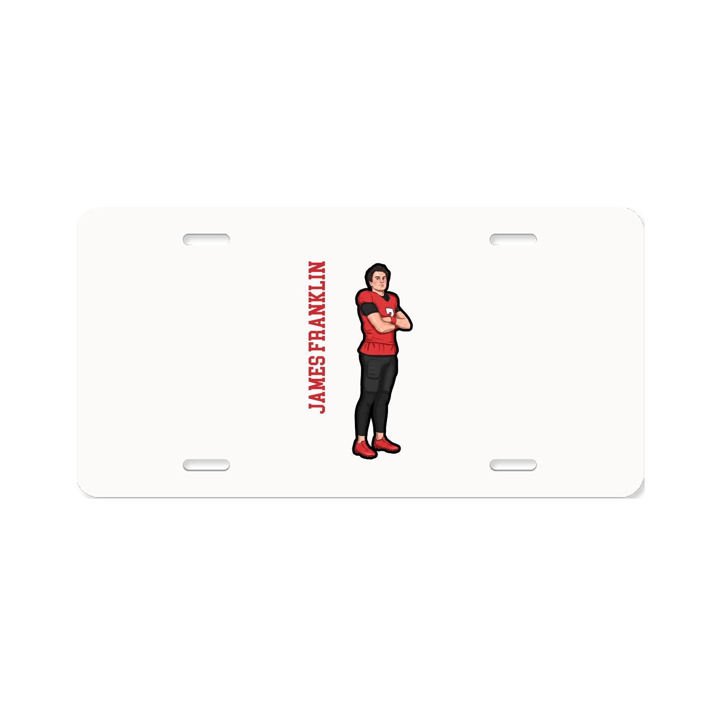 License Plate — Name Vertical in Classic