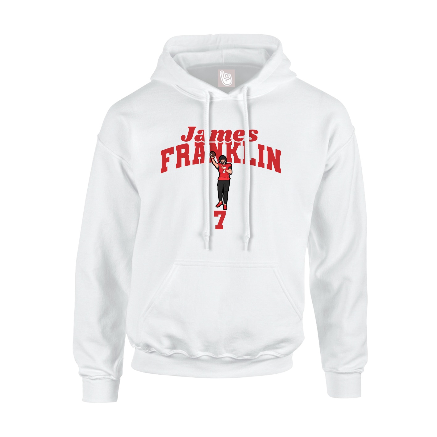 Hoodie — Signature Arch in White