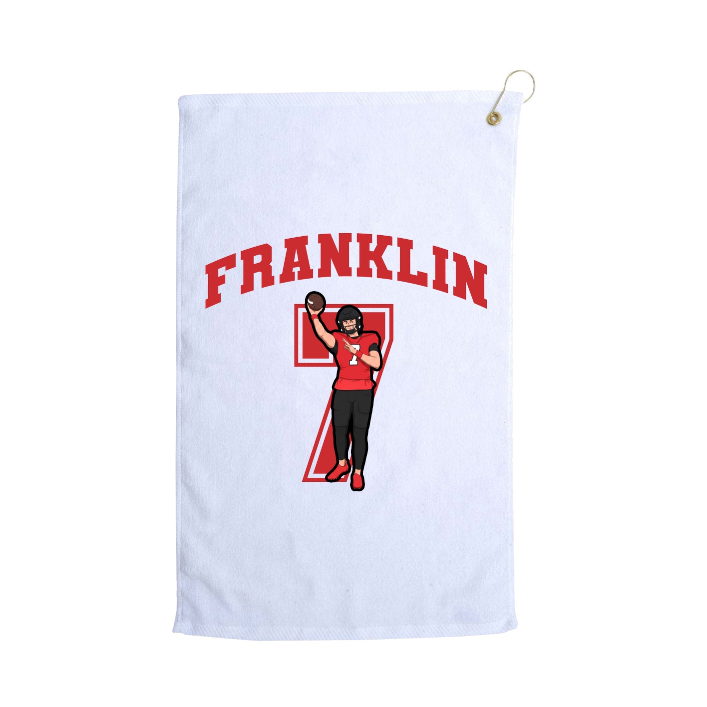 Golf Towel — Number in White