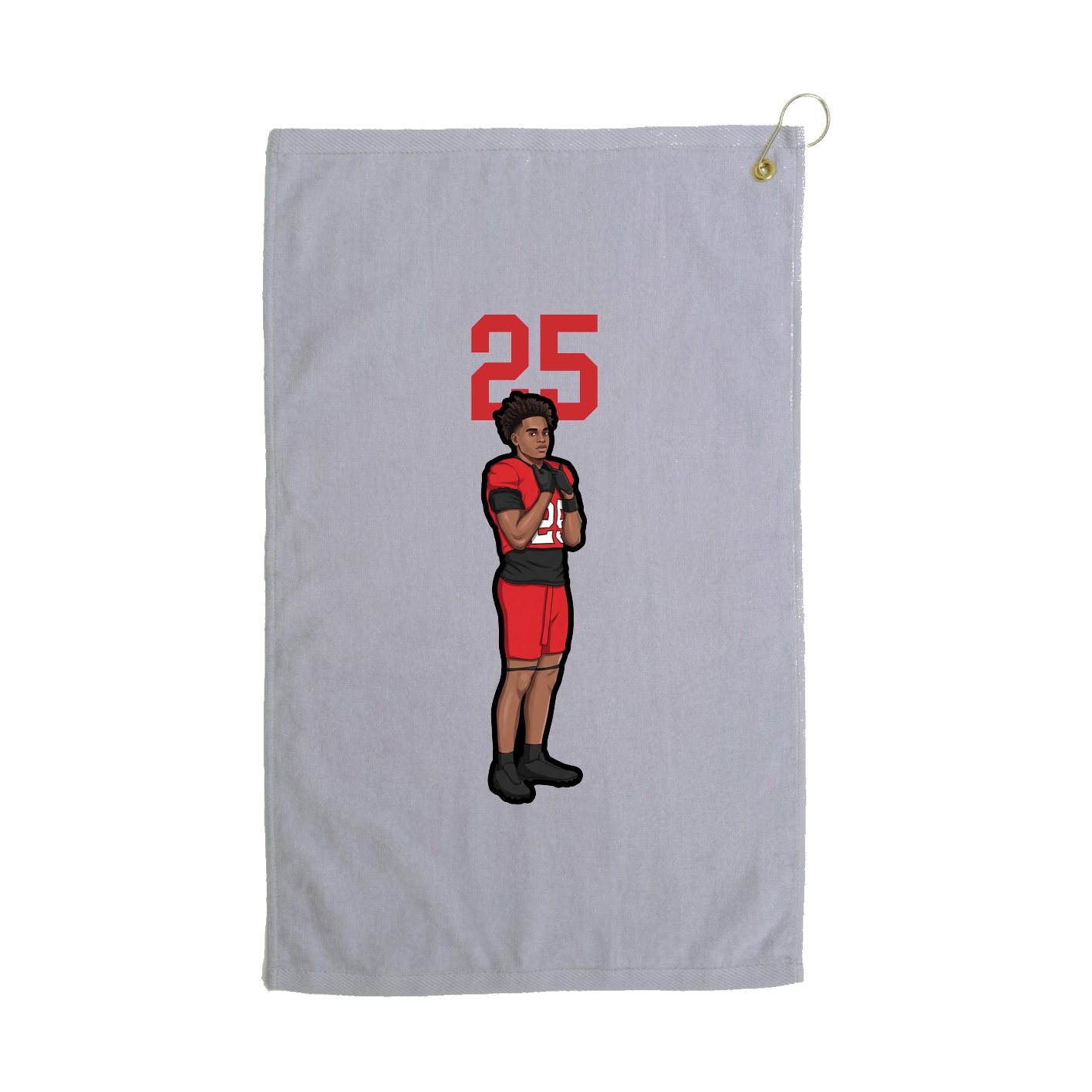 Golf Towel — Number Top in Grey