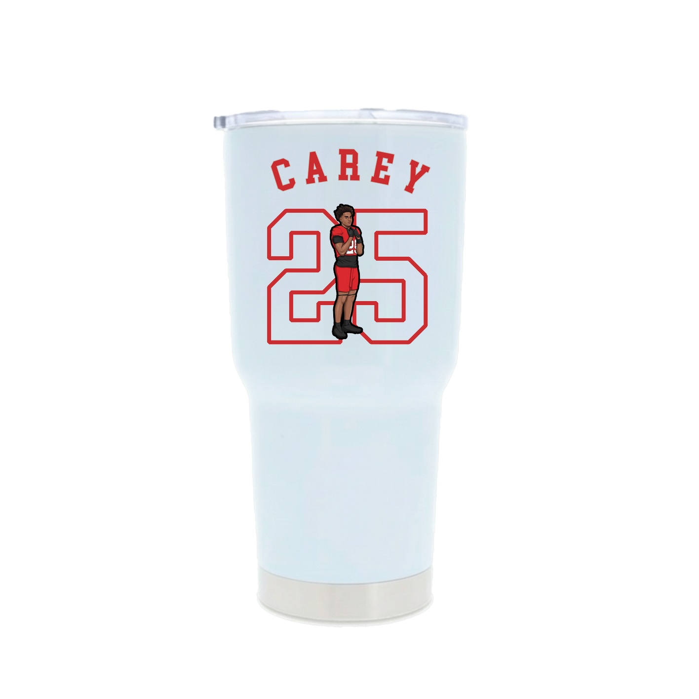 30oz Stainless Steel Tumbler — Shirsey Arch in White