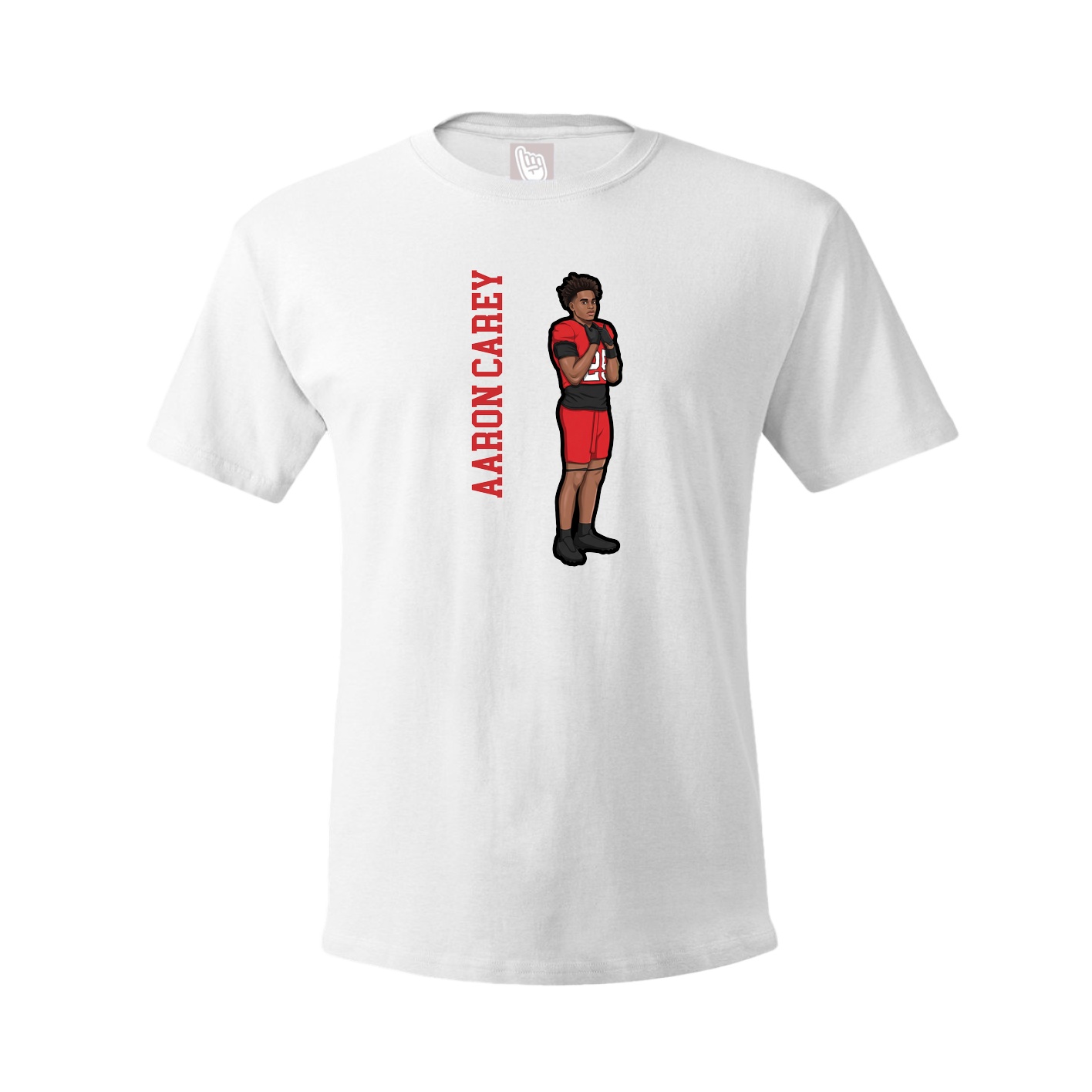 Youth Tee — Name Vertical in White
